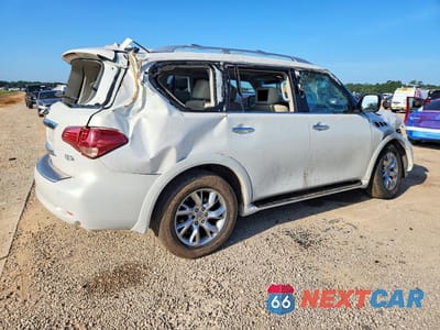 Trzecie zdjęcie samochodu z tyłu: 2013 INFINITI QX56 BASE VIN:JN8AZ2NE2D9060989 - miniatura