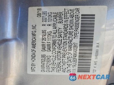 Zdjęcie 13 z 13 samochodu: 2019 ACURA TLX TECHNOLOGY VIN:19UUB3F49KA002917 - miniatura