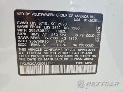 Zdjęcie 12 z 12 samochodu: 2025 VOLKSWAGEN ATLAS SE VIN:1V2JR2CAXSC527411 - miniatura
