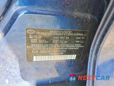 Zdjęcie 12 z 12 samochodu: 2019 HYUNDAI SONATA LIMITED VIN:5NPE34AF4KH815153 - miniatura