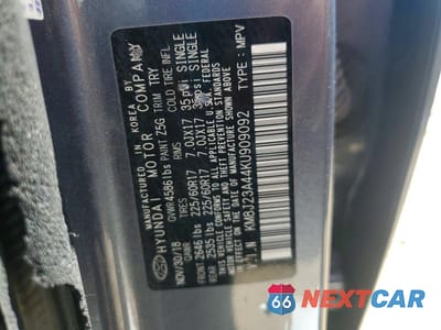 Zdjęcie 13 z 13 samochodu: 2019 HYUNDAI TUCSON SE VIN:KM8J23A44KU909092 - miniatura