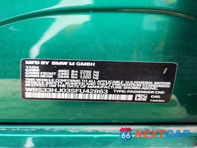 Zdjęcie 12 z 12 samochodu: 2025 BMW M3 COMPETITION VIN:WBS33HJ03SFU42863 - miniatura
