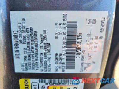 Zdjęcie 12 z 12 samochodu: 2013 FORD FUSION SE VIN:3FA6P0HR2DR371276 - miniatura