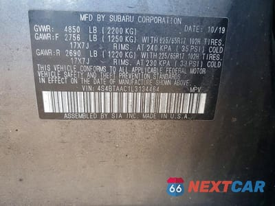Zdjęcie 13 z 13 samochodu: 2020 SUBARU OUTBACK VIN:4S4BTAAC1L3134464 - miniatura