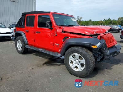 Czwarte zdjęcie samochodu z boku: 2021 JEEP WRANGLER UNLIMITED SPORT VIN:1C4HJXDM5MW577583 - miniatura