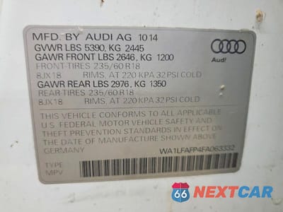 Zdjęcie 13 z 13 samochodu: 2015 AUDI Q5 PREMIUM PLUS VIN:WA1LFAFP4FA063332 - miniatura