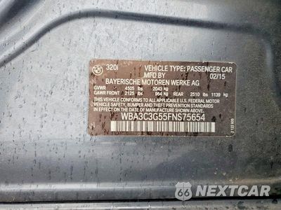 Zdjęcie 12 z 12 samochodu: 2015 BMW 320 I XDRIVE VIN:WBA3C3G55FNS75654 - miniatura