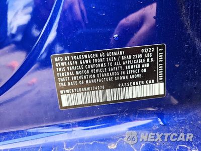 Zdjęcie 13 z 13 samochodu: 2022 VOLKSWAGEN GOLF R VIN:WVWEB7CD4NW174276 - miniatura