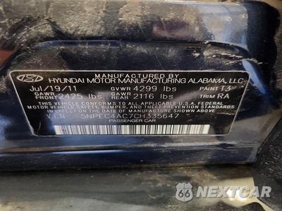 Zdjęcie 12 z 12 samochodu: 2012 HYUNDAI SONATA SE VIN:5NPEC4AC7CH335647 - miniatura