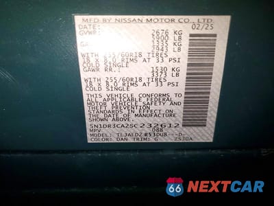 Zdjęcie 13 z 13 samochodu: 2025 NISSAN PATHFINDER SL VIN:5N1DR3CA2SC232612 - miniatura