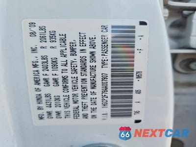 Zdjęcie 12 z 12 samochodu: 2010 HONDA ACCORD EX VIN:1HGCP2F79AA007907 - miniatura