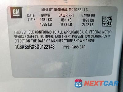 Zdjęcie 12 z 12 samochodu: 2016 CADILLAC ATS LUXURY VIN:1G6AB5RX3G0122148 - miniatura