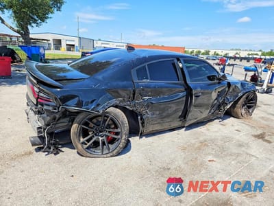 Trzecie zdjęcie samochodu z tyłu: 2022 DODGE CHARGER SCAT PACK VIN:2C3CDXGJ7NH181274 - miniatura