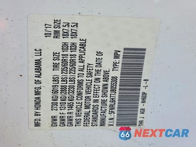 Zdjęcie 13 z 13 samochodu: 2018 HONDA ODYSSEY EXL VIN:5FNRL6H77JB055308 - miniatura