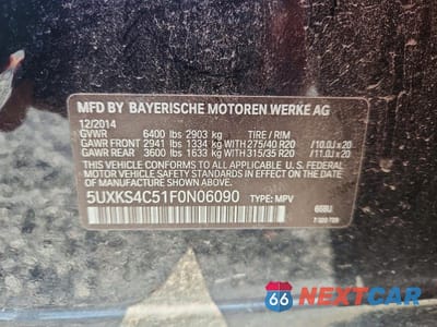 Zdjęcie 12 z 12 samochodu: 2015 BMW X5 XDRIVE35D VIN:5UXKS4C51F0N06090 - miniatura