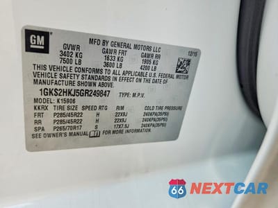 Zdjęcie 12 z 12 samochodu: 2016 GMC YUKON XL DENALI VIN:1GKS2HKJ5GR249847 - miniatura