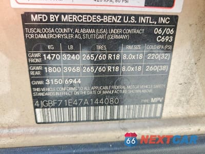 Zdjęcie 13 z 13 samochodu: 2007 MERCEDES-BENZ GL 450 4MATIC VIN:4JGBF71E47A144080 - miniatura
