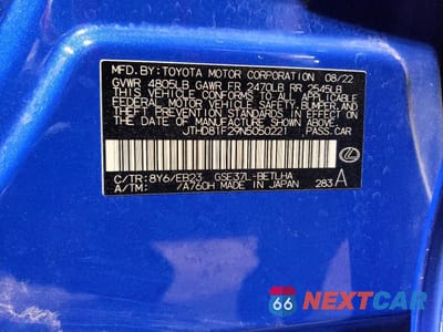 Zdjęcie 12 z 12 samochodu: 2022 LEXUS IS 300 VIN:JTHD81F29N5050221 - miniatura