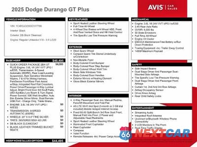 Zdjęcie 13 z 14 samochodu: 2025 DODGE DURANGO GT VIN:1C4RDJDG5SC517790 - miniatura