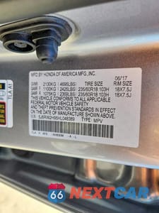 Zdjęcie 13 z 13 samochodu: 2017 HONDA CR-V TOURING VIN:5J6RW2H95HL048389 - miniatura
