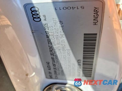 Zdjęcie 13 z 13 samochodu: 2015 AUDI A3 PREMIUM VIN:WAUACGFFXF1091679 - miniatura