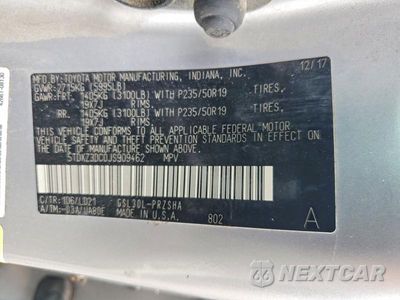 Zdjęcie 13 z 13 samochodu: 2018 TOYOTA SIEANNA VIN:5TDXZ3DC0JS909462 - miniatura