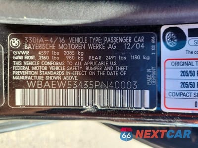 Zdjęcie 12 z 12 samochodu: 2005 BMW 330 XI VIN:WBAEW53435PN40003 - miniatura