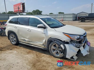 Czwarte zdjęcie samochodu z boku: 2016 TOYOTA HIGHLANDER HYBRID LIMITED PLATINUM VIN:5TDDCRFH2GS018453 - miniatura