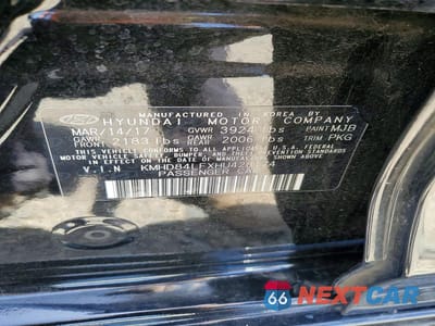 Zdjęcie 12 z 12 samochodu: 2017 HYUNDAI ELANTRA SE VIN:KMHD84LFXHU428174 - miniatura