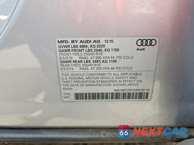 Zdjęcie 13 z 13 samochodu: 2016 AUDI Q3 PRESTIGE VIN:WA1GFCFS7GR013173 - miniatura