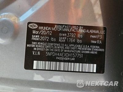 Zdjęcie 12 z 12 samochodu: 2013 HYUNDAI ELANTRA GLS VIN:5NPDH4AEXDH157751 - miniatura