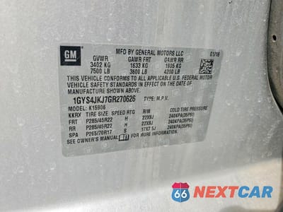 Zdjęcie 13 z 13 samochodu: 2016 CADILLAC ESCALADE ESV PREMIUM VIN:1GYS4JKJ7GR270626 - miniatura