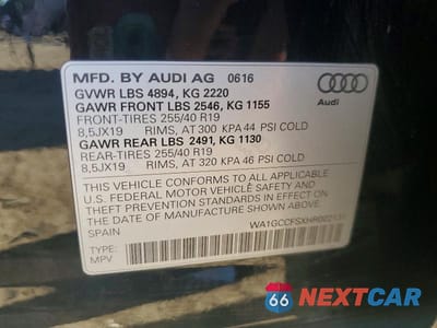 Zdjęcie 13 z 13 samochodu: 2017 AUDI Q3 PRESTIGE VIN:WA1GCCFSXHR002131 - miniatura