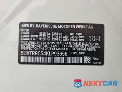 Zdjęcie 14 z 14 samochodu: 2019 BMW X3 XDRIVE30I VIN:5UXTR9C54KLP93656 - miniatura
