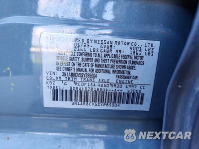 Zdjęcie 12 z 12 samochodu: 2025 NISSAN SENTRA SV VIN:3N1AB8CV5SY285004 - miniatura