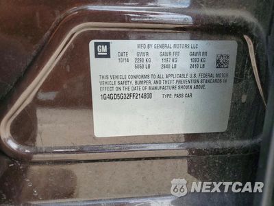 Zdjęcie 12 z 12 samochodu: 2015 BUICK LACROSSE PREMIUM VIN:1G4GD5G32FF214800 - miniatura