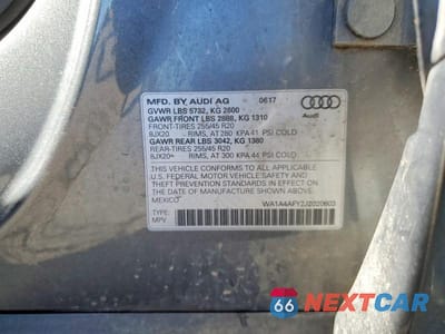 Zdjęcie 12 z 12 samochodu: 2018 AUDI SQ5 PREMIUM PLUS VIN:WA1A4AFY2J2020603 - miniatura