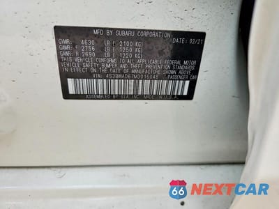 Zdjęcie 13 z 13 samochodu: 2021 SUBARU LEGACY PREMIUM VIN:4S3BWAD67M3016048 - miniatura