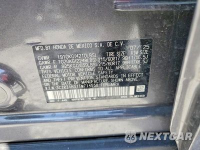 Zdjęcie 13 z 13 samochodu: 2026 HONDA HR-V LX VIN:3CZRZ1H37TM714558 - miniatura