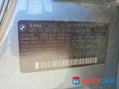 Zdjęcie 13 z 13 samochodu: 2009 BMW X6 VIN:5UXFG835X9LZ92394 - miniatura