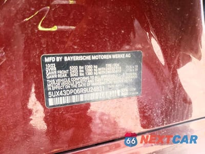 Zdjęcie 12 z 12 samochodu: 2024 BMW X3 SDRIVE30I VIN:5UX43DP06R9U24831 - miniatura