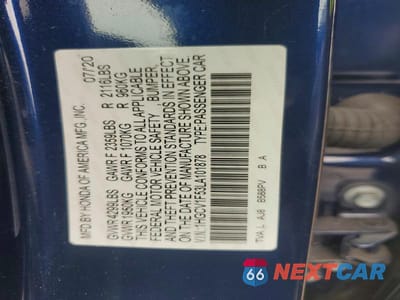 Zdjęcie 12 z 12 samochodu: 2020 HONDA ACCORD EXL VIN:1HGCV1F53LA101878 - miniatura