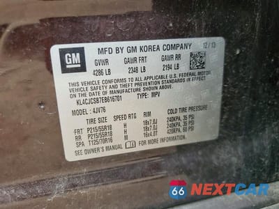 Zdjęcie 13 z 13 samochodu: 2014 BUICK ENCORE VIN:KL4CJCSB7EB616701 - miniatura