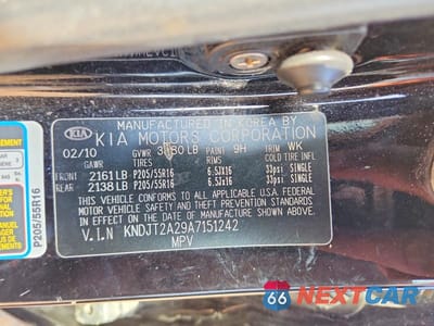 Zdjęcie 13 z 13 samochodu: 2010 KIA SOUL + VIN:KNDJT2A29A7151242 - miniatura