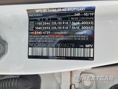 Zdjęcie 13 z 13 samochodu: 2020 MERCEDES-BENZ GLB 250 VIN:WDC4M4GB6LW008278 - miniatura