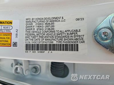 Zdjęcie 12 z 12 samochodu: 2023 HONDA ACCORD HYBRID SPORT-L VIN:1HGCY2F72PA070398 - miniatura