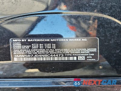 Zdjęcie 12 z 12 samochodu: 2022 BMW 330XI VIN:3MW5R7J04N8C44473 - miniatura
