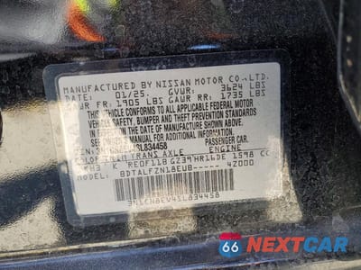 Zdjęcie 13 z 13 samochodu: 2025 NISSAN VERSA SV VIN:3N1CN8EV4SL834458 - miniatura