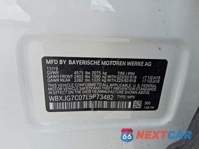 Zdjęcie 12 z 12 samochodu: 2020 BMW X1 SDRIVE28I VIN:WBXJG7C07L5P73482 - miniatura