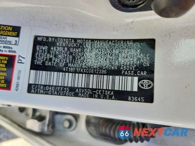 Zdjęcie 12 z 12 samochodu: 2012 TOYOTA CAMRY SE VIN:4T1BF1FKXCU612396 - miniatura